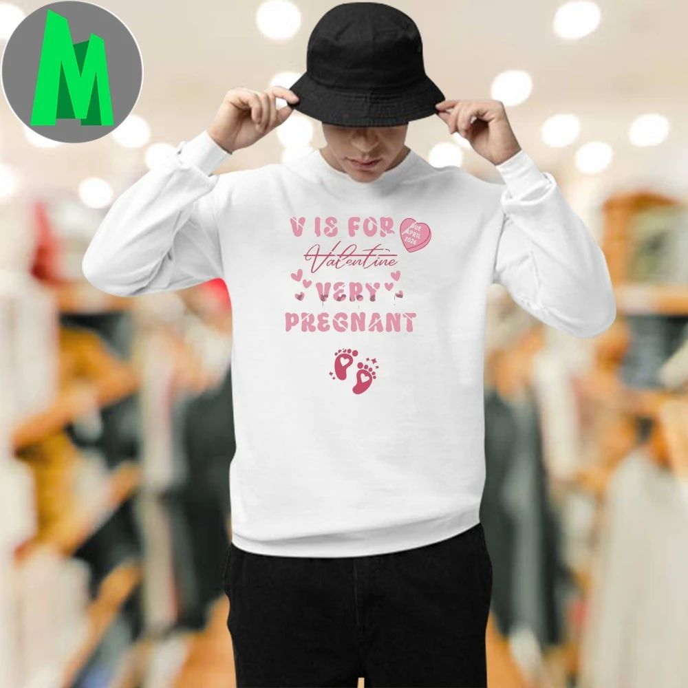 Valentine’s Day Pregnancy Announcement Valentine Baby Announcement Shirt