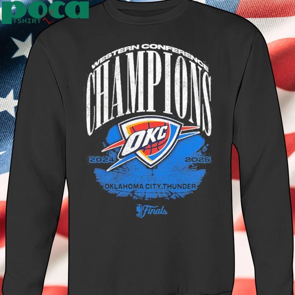 Oklahoma City Thunder Black 2025 Conference Champions Playoff Box Out shirt