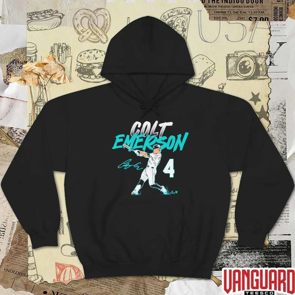 Colt Emerson Slugger Swing Number Seattle Mariners MLB Signature t-shirt