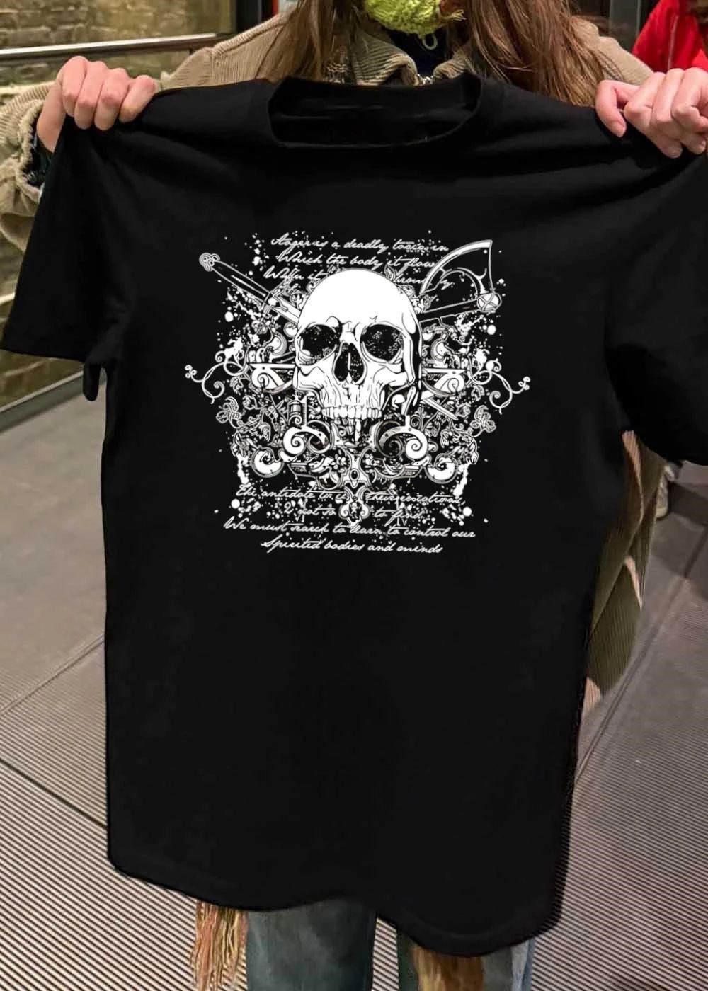 Ager Is A Deadly Toxin In Which The Body Flows Skull Axe T-Shirt