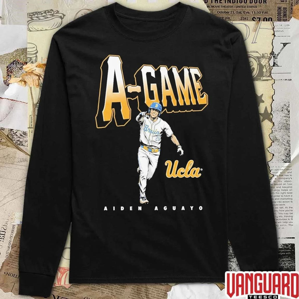 Aiden Aguayo A-Game UCLA Pop Up Shop Now Bruins Baseball t-shirt