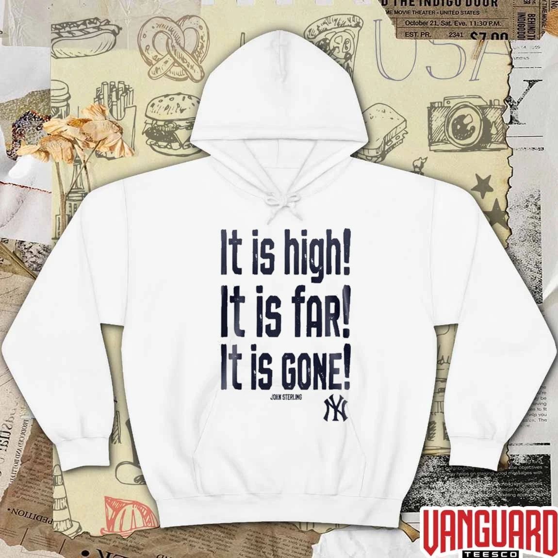 New York Yankees x John Sterling It Is High! It Is Far! It Is Gone! 2026 t-shirt