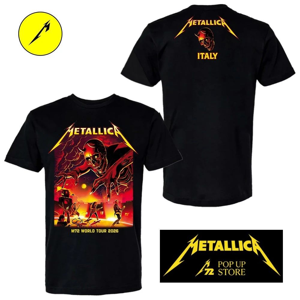 Maglietta Metallica M72 World Tour Bologna – Edizione Limitata Pop-Up Store