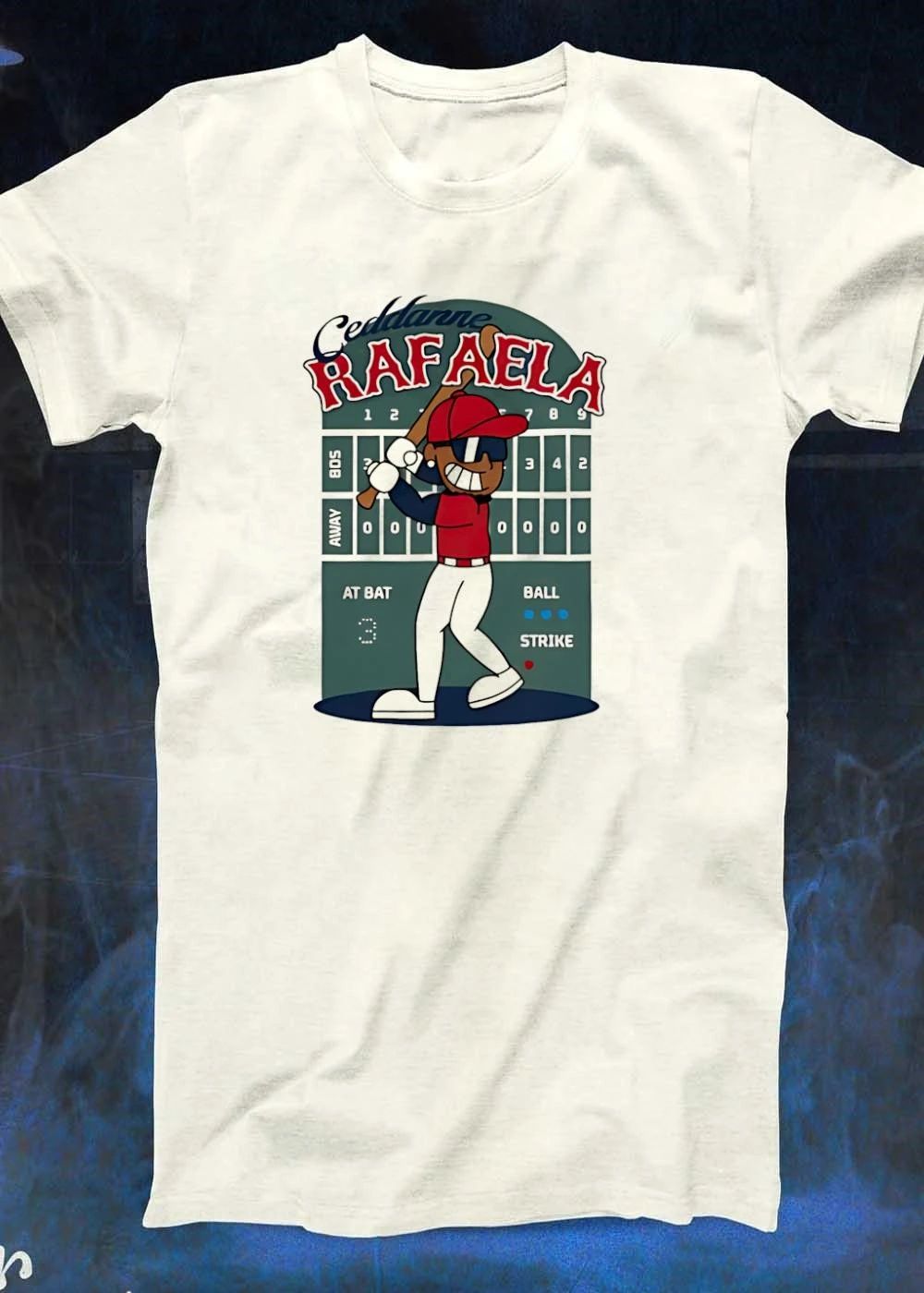 Ceddanne Rafaela Boston Red Sox on field game play action MLB Ceddanne RAFAELA shirt
