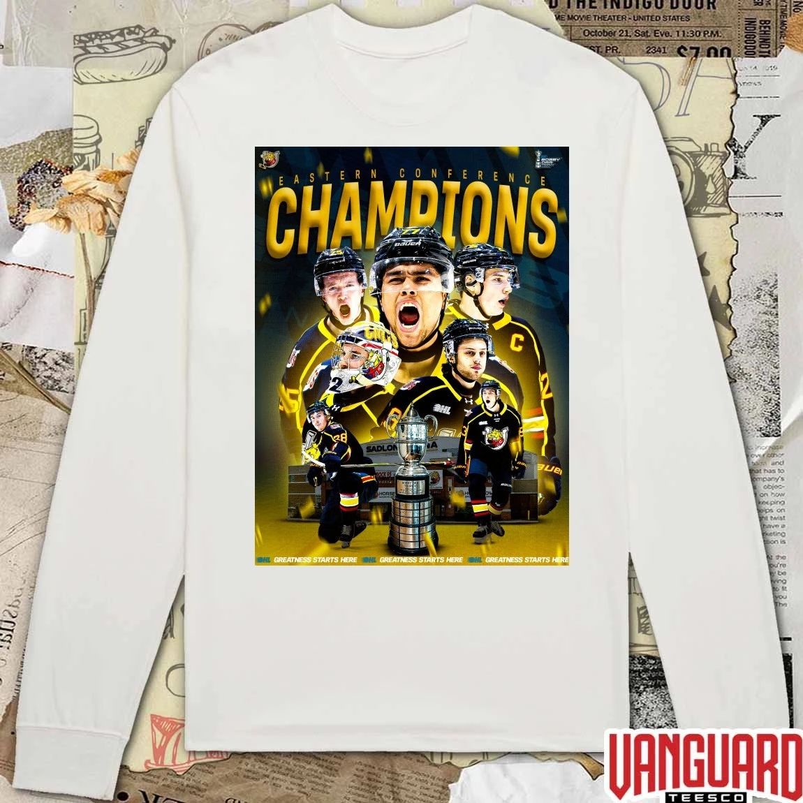 2026 OHL Barrie Colts Eastern Conference Champions Greatness Starts Here Poster t-shirt