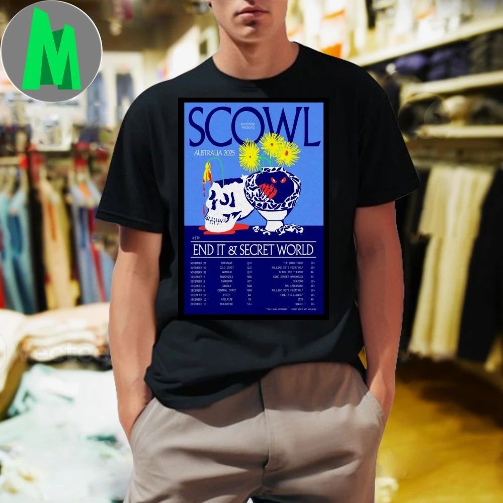 Scowl Australia 2025 Tour Poster Shirt