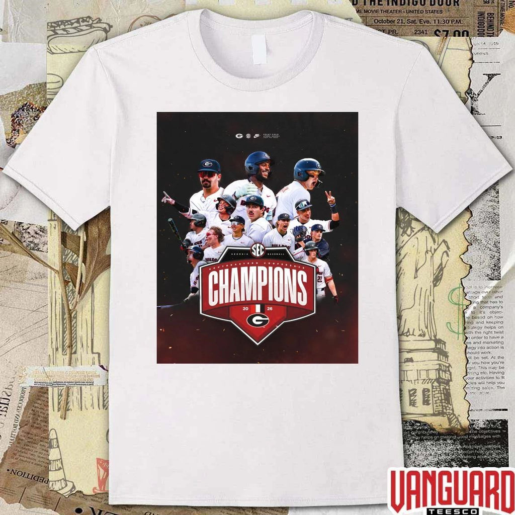 Georgia Bulldogs 2026 SEC Regular Season Championship Poster t-shirt