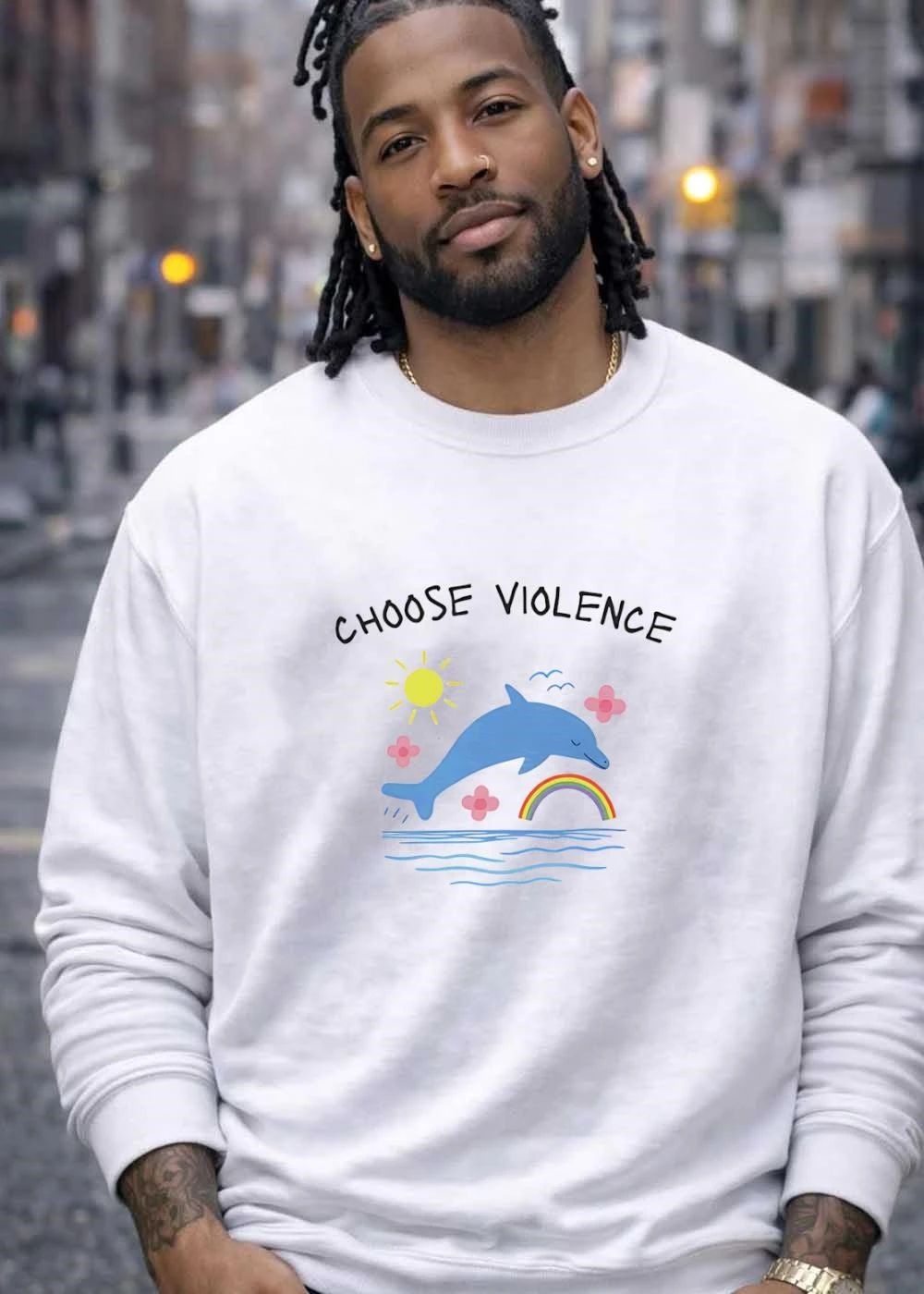 Choose Violence summer with dolphins shirt