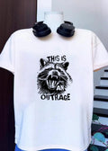 This Is An Outrage Angry Raccoon Graphic Shirt