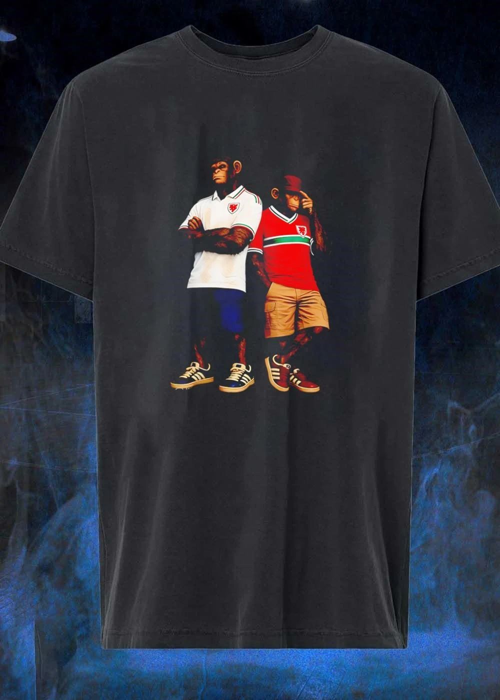 Chimpanzees Wearing Soccer Kits Wales Shirt