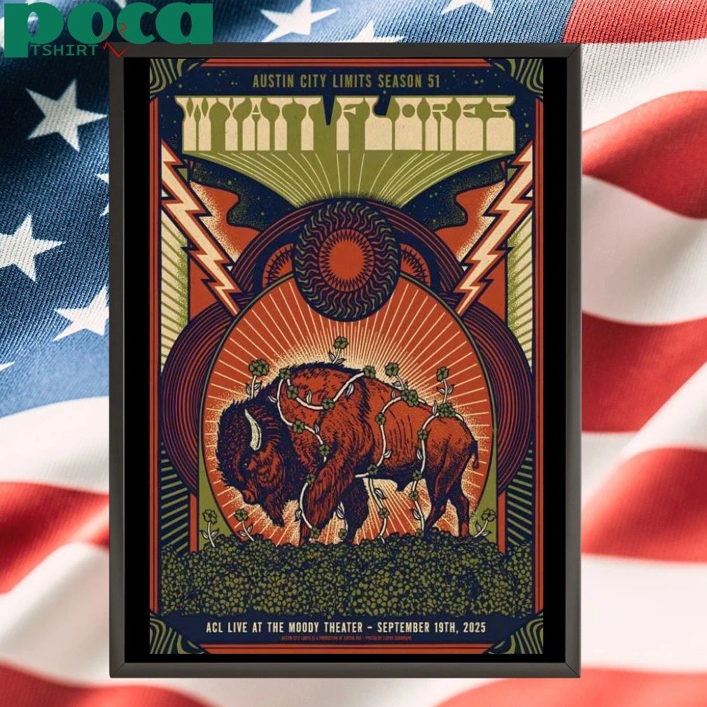Wyatt Flores Sep 19 2025 Tour Moody Center in Austin Poster T-shirt