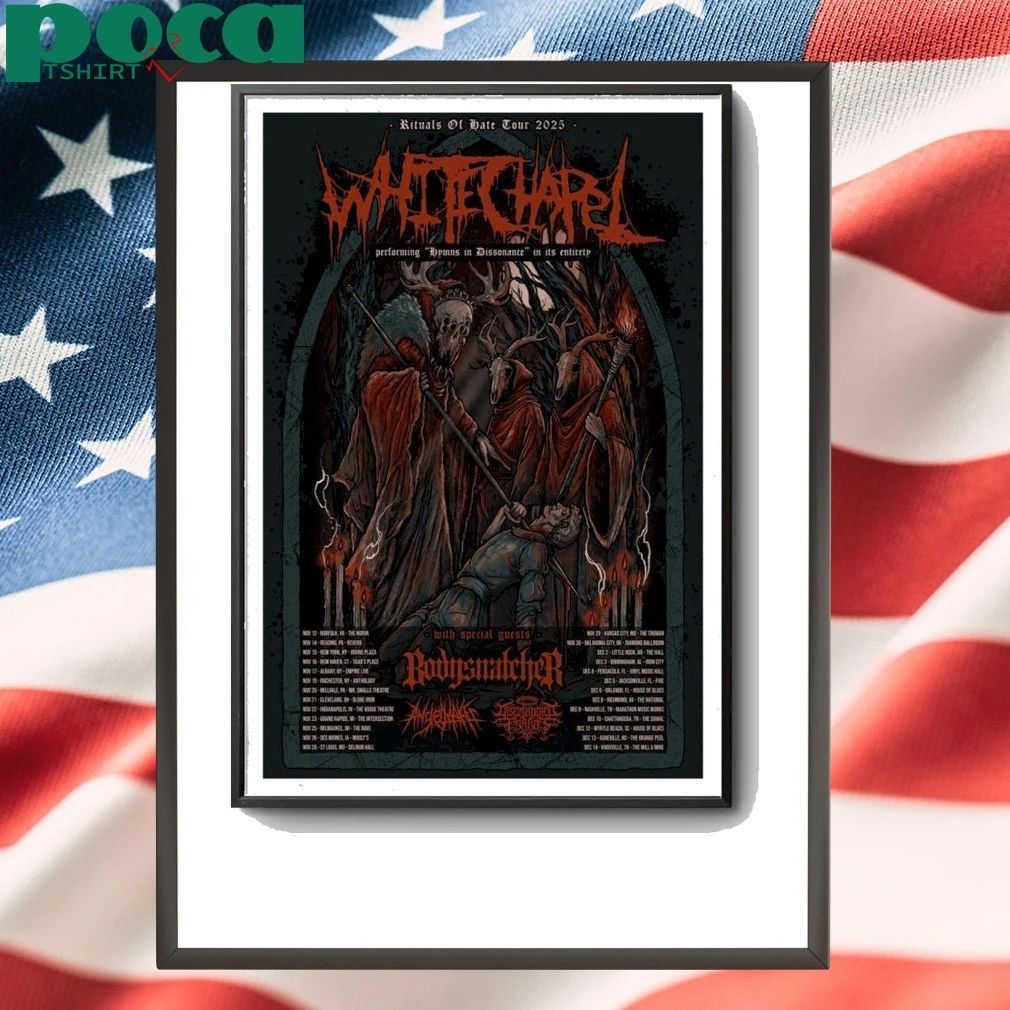 Whitechapel Tour Nov + Dec 2025 Poster shirt