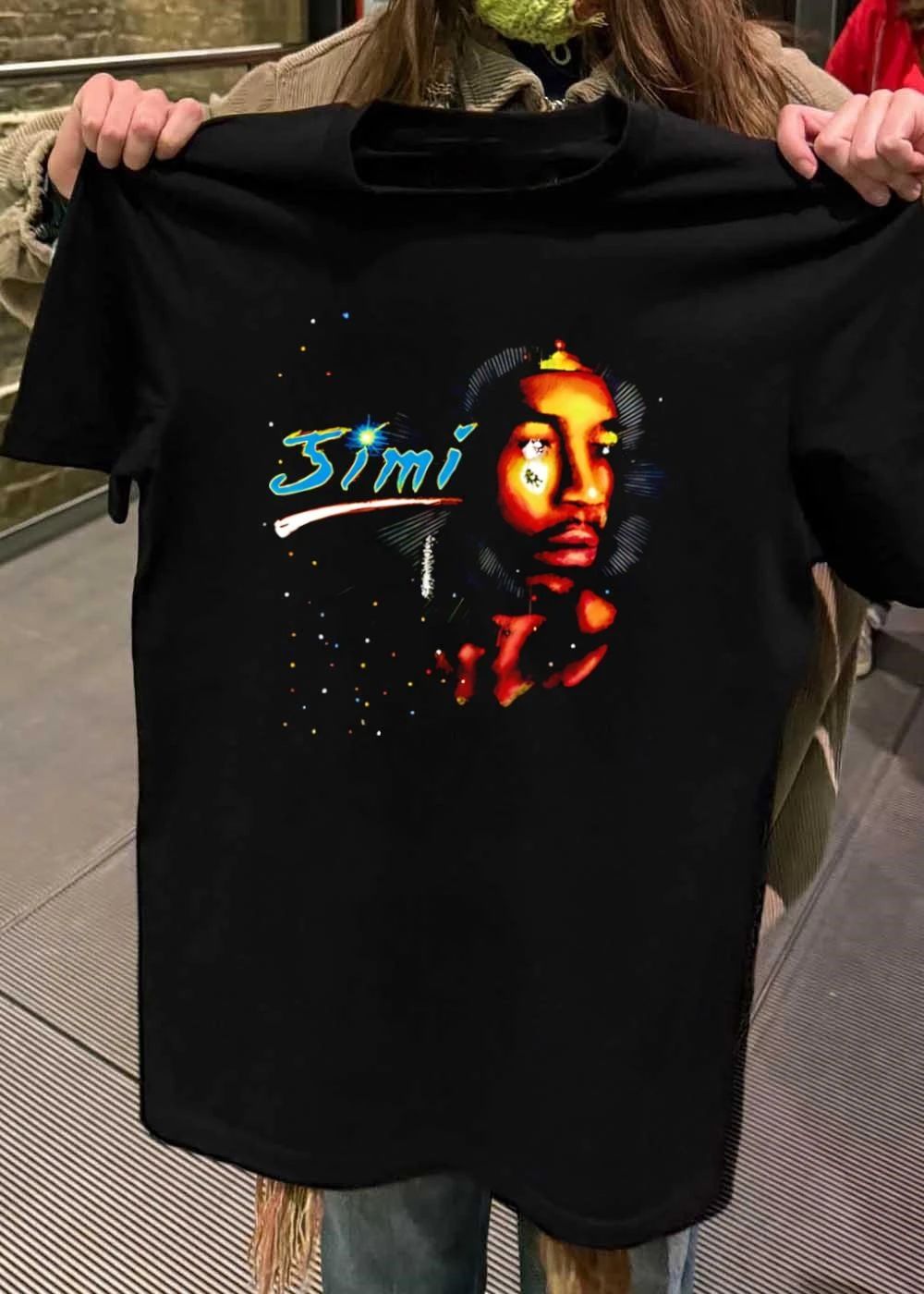 Jimi Hendrix Cosmic Stardust Graphic Portrait T-Shirt
