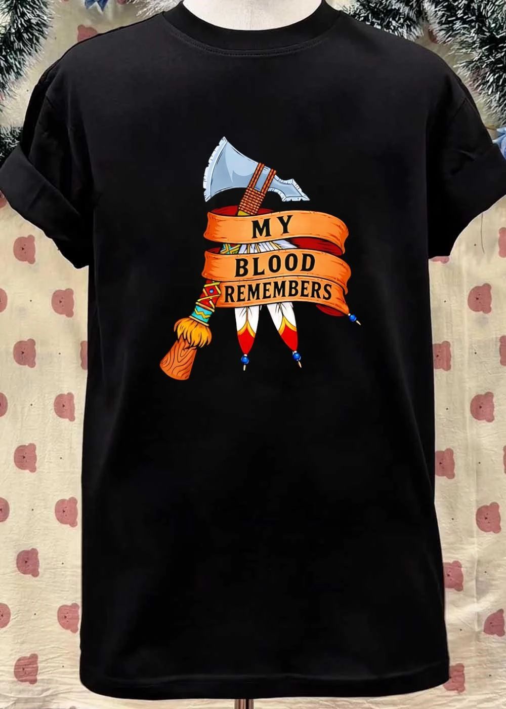 My Blood Remembers Axe Feathers Shirt