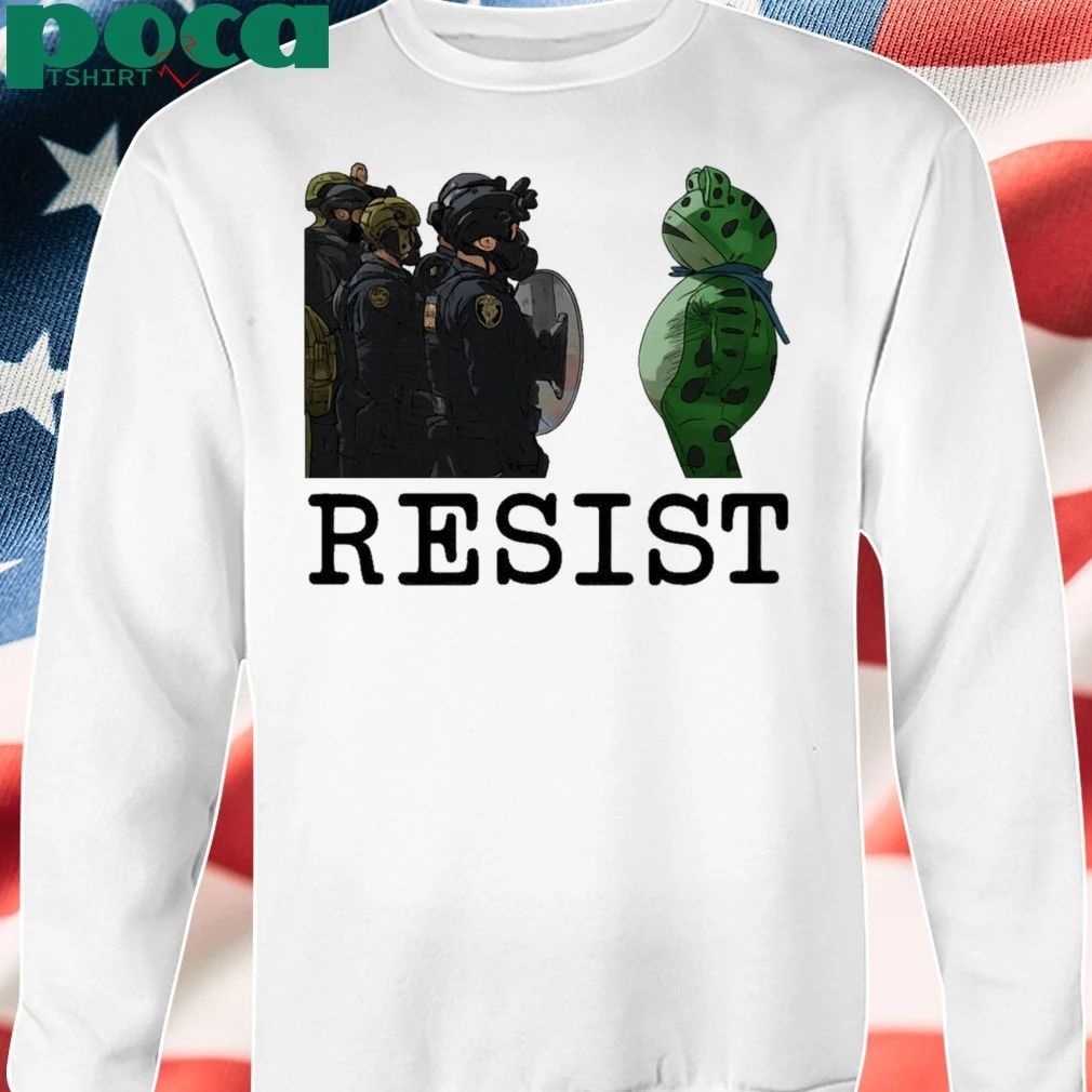 Frogs Against Fascism Portland Frog Resist strong together T-shirt
