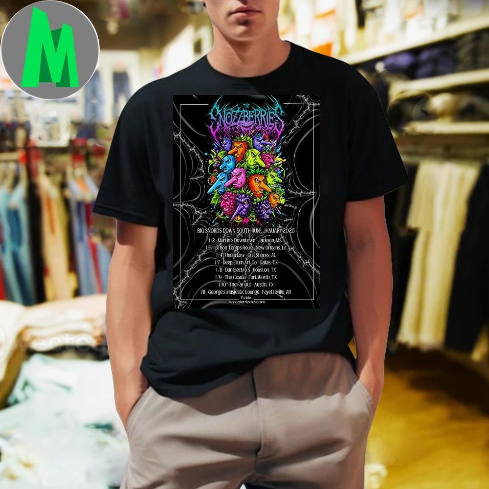 Original The Snozzberries Big Snords Down South Run Jin Tour 2026 Poster Shirt