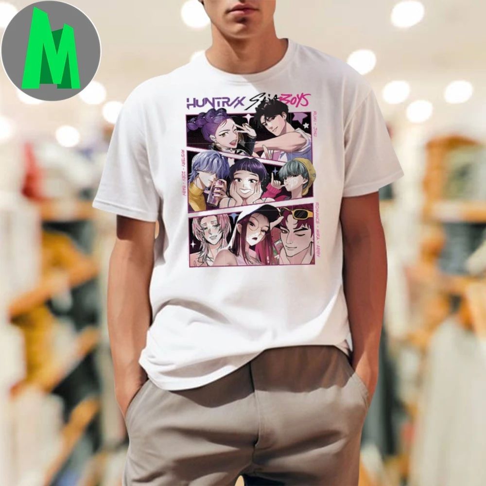 Saja boys x huntrix members kpop demon hunters cast shirt
