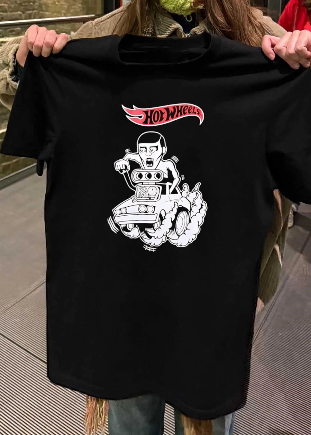 Wheels Driver Racing Car Black T-Shirt