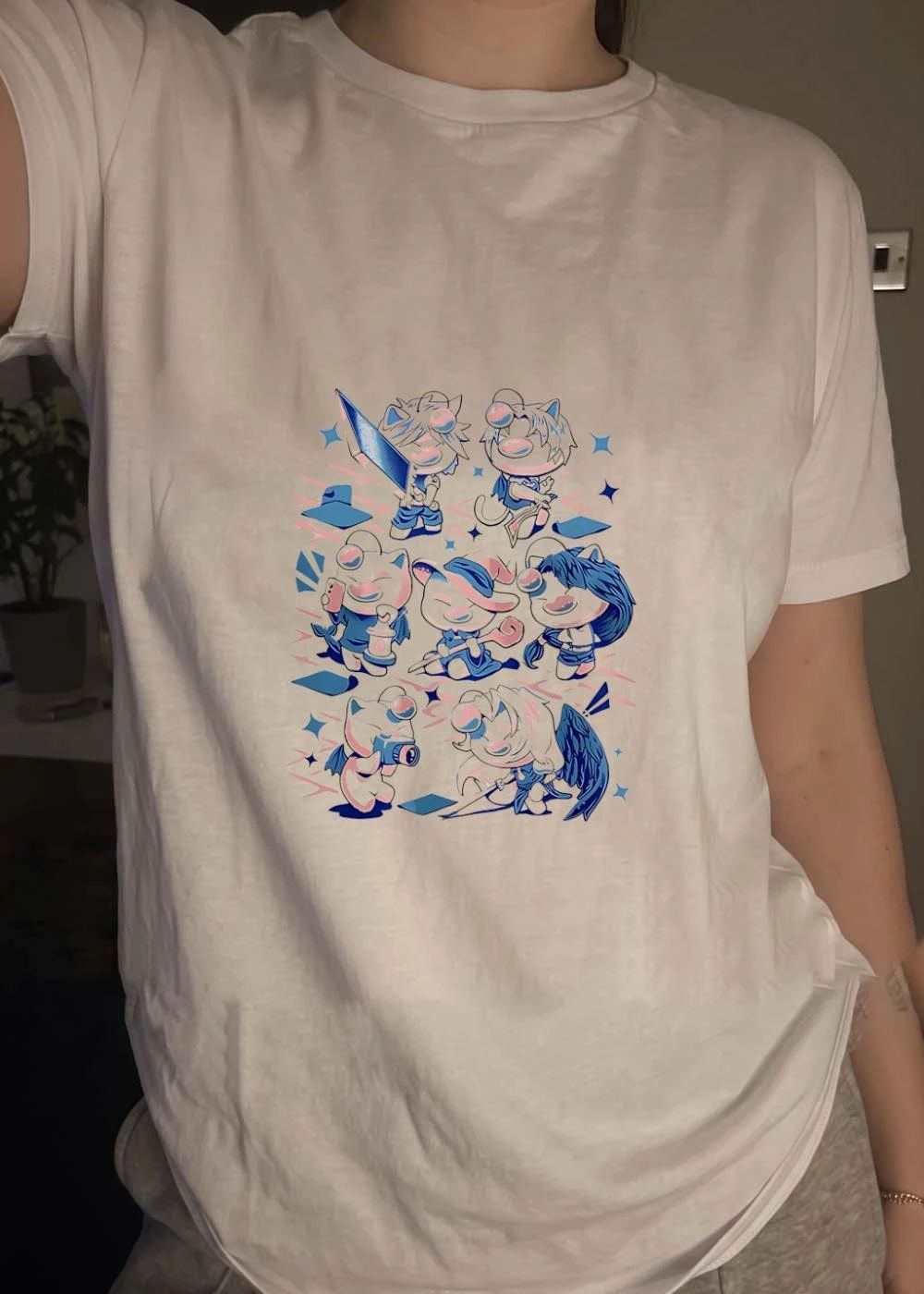 Final Fantasy Moogle characters costume cosplay shirt