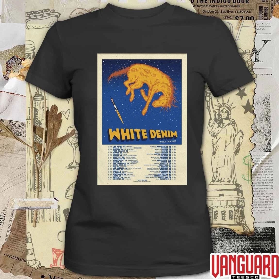 2026 White Denim World Tour Poster t-shirt