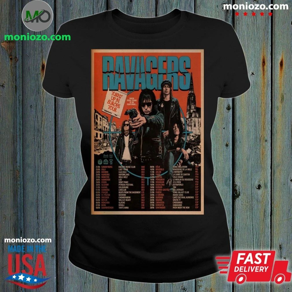 RAVAGERS Turnt Up In Europe 2026 Shows Poster Shirt