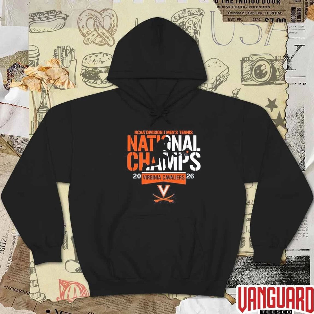 Virginia Cavaliers 2026 NCAA Division I Men’s Tennis National Champs t-shirt