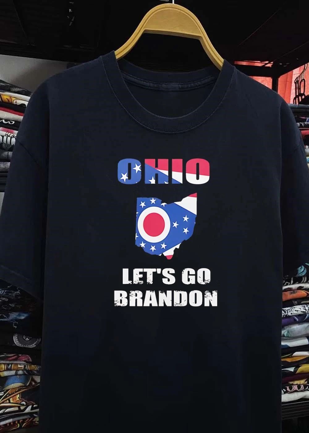 Ohio Flag Let’s Go Brandon State Pride Patriotic T-Shirt