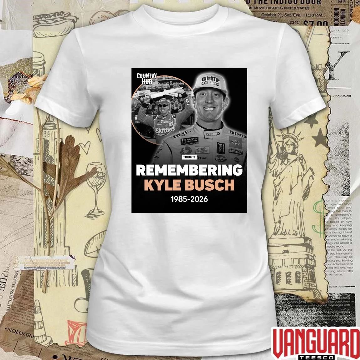 Remembering Kyle Busch 1985 – 2026 Rowdy Forever NASCAR Racing Tribute Poster t-shirt