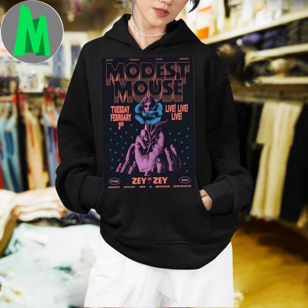 Original Modest Mouse Zeyzey Miami Fl Feb 3 2026 Poster Shirt