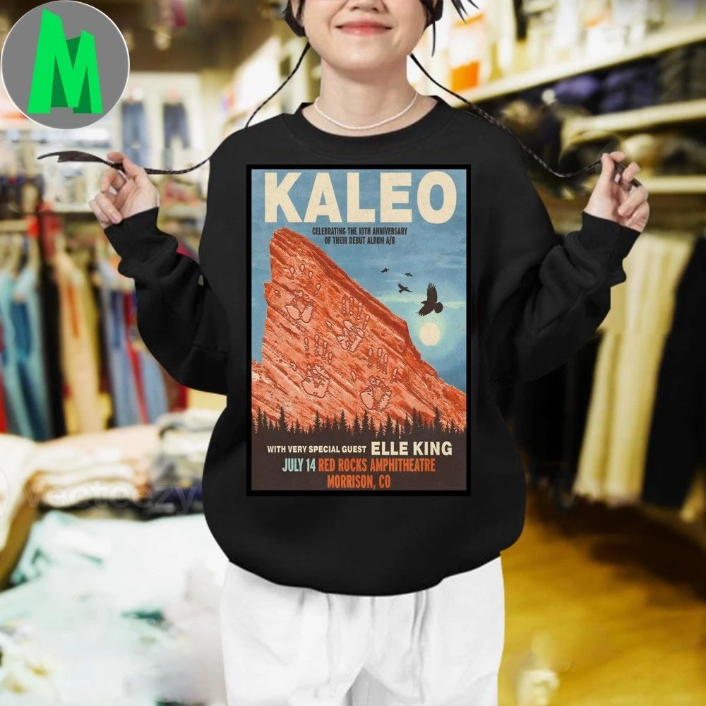 Original Kaleo Red Rocks Amphitheatre Morrison Co Jul 14 2026 Poster T-Shirt