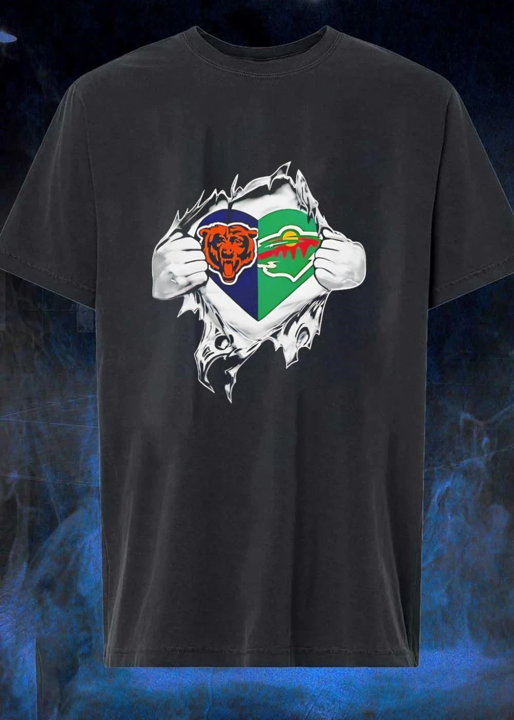 Bears and Wild Heart Ripping Open T-Shirt