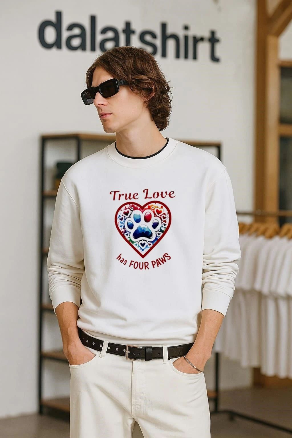 True Love has FOUR PAWS Dog Heart shirt