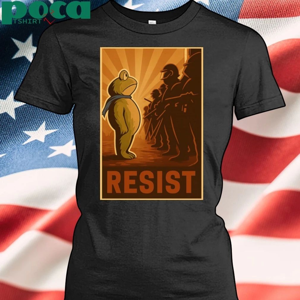 Portland Frog Against Resist 2025 Poster T-shirt