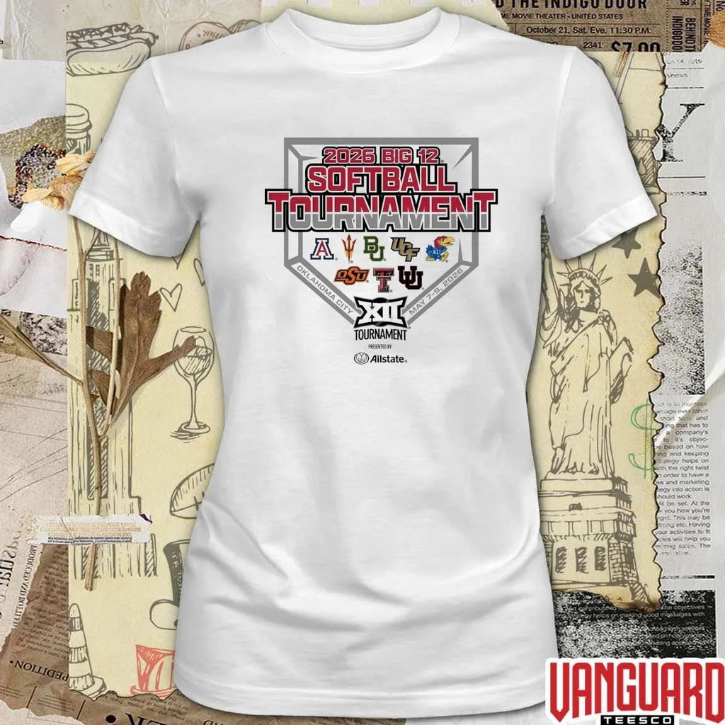 2026 Big 12 Pop Up Shop Now Softball Tournament Oklahoma City May 7-9 Allstate Logos t-shirt