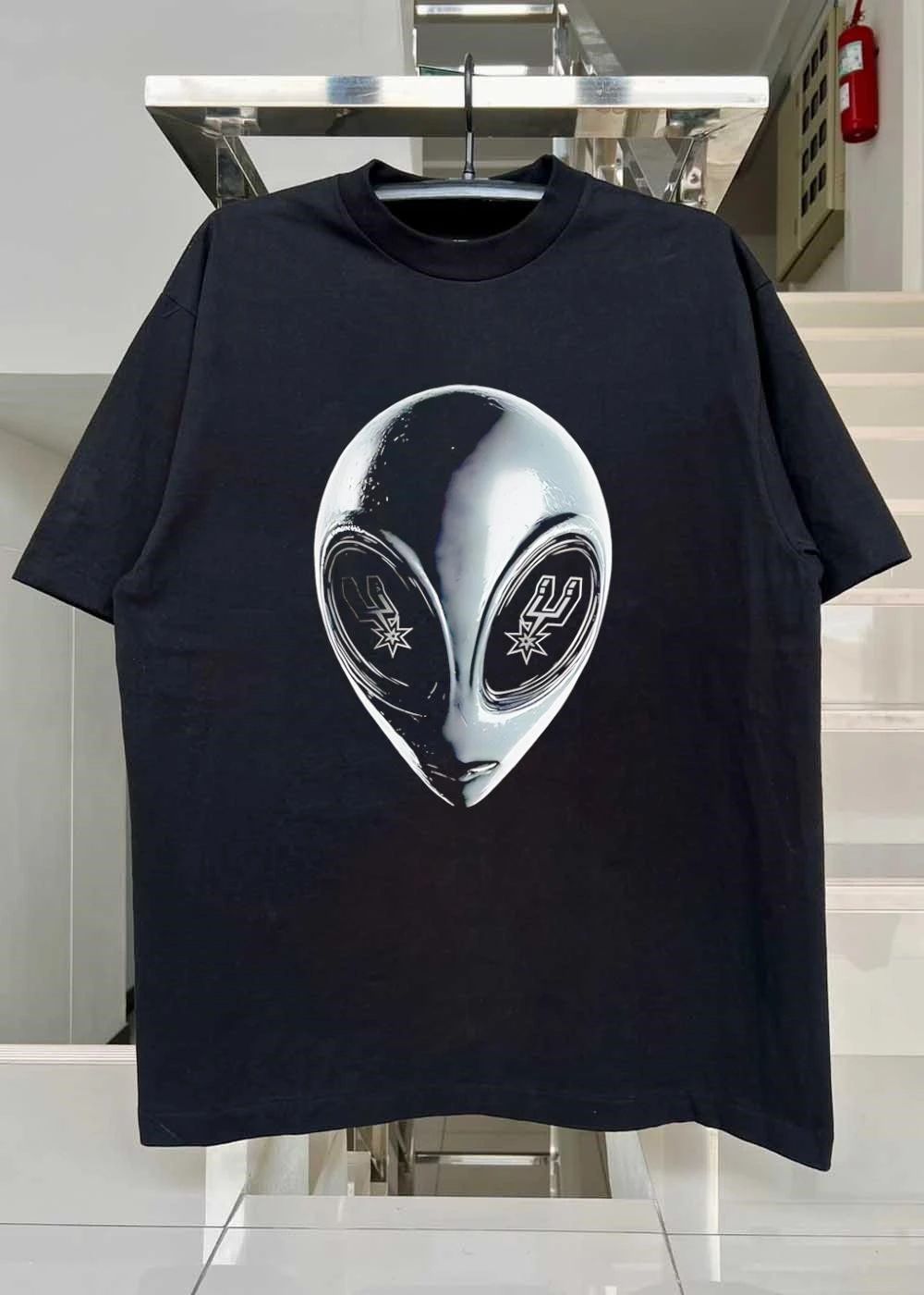 San Antonio Spurs Logo Eyes Alien Head Mascot shirt