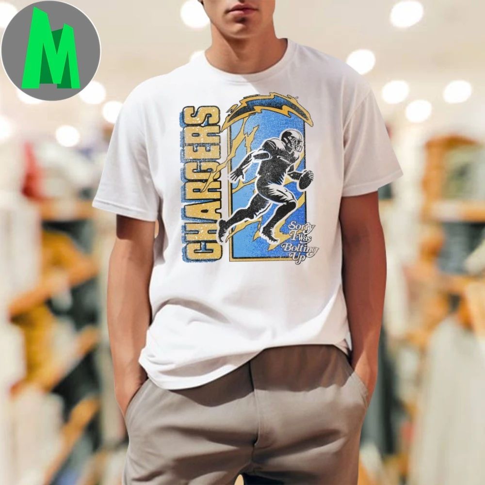 SEEN x Los Angeles Chargers White Bolt Runner Logo T-Shirt