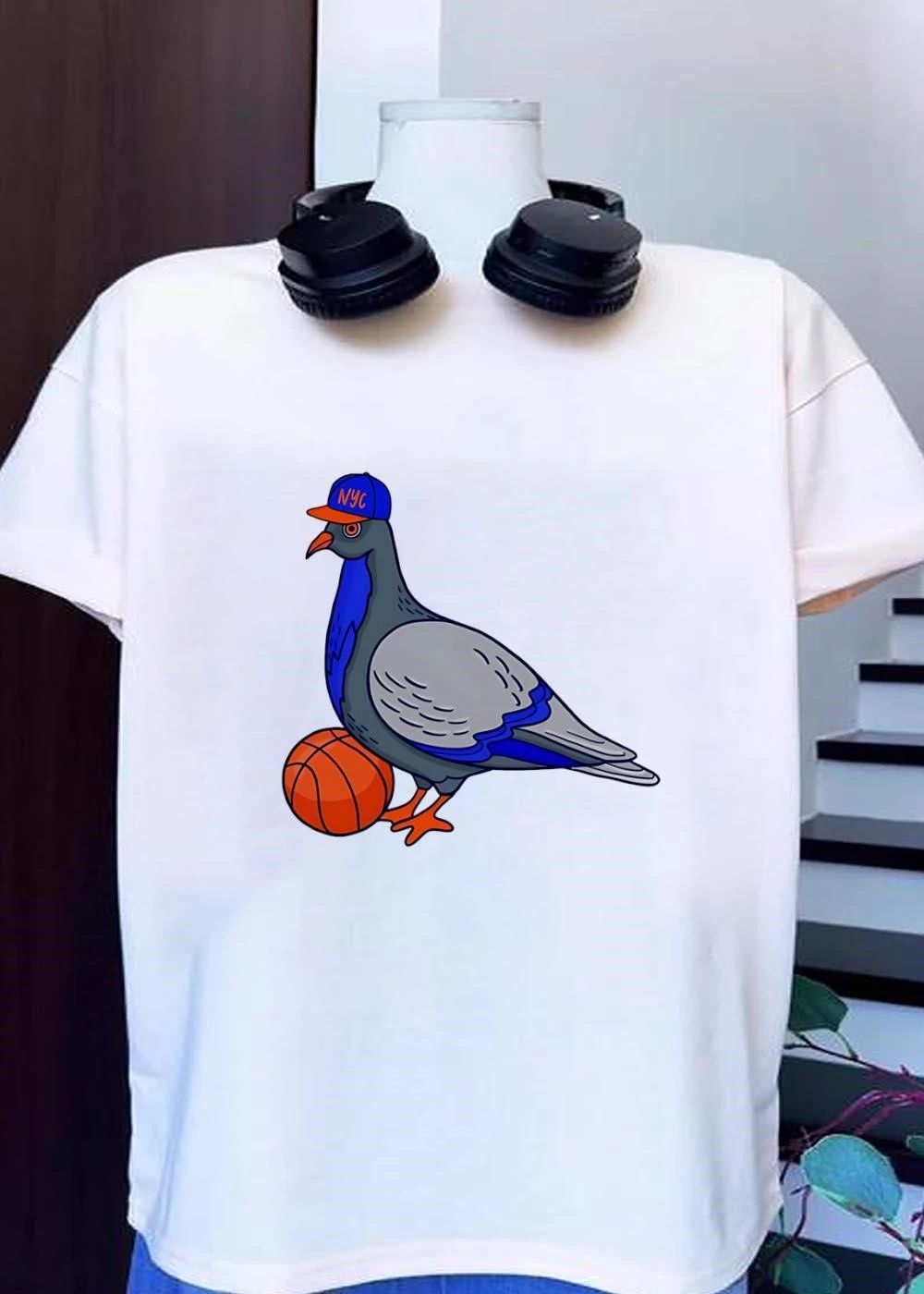 NYC Pigeon Basketball T-Shirt