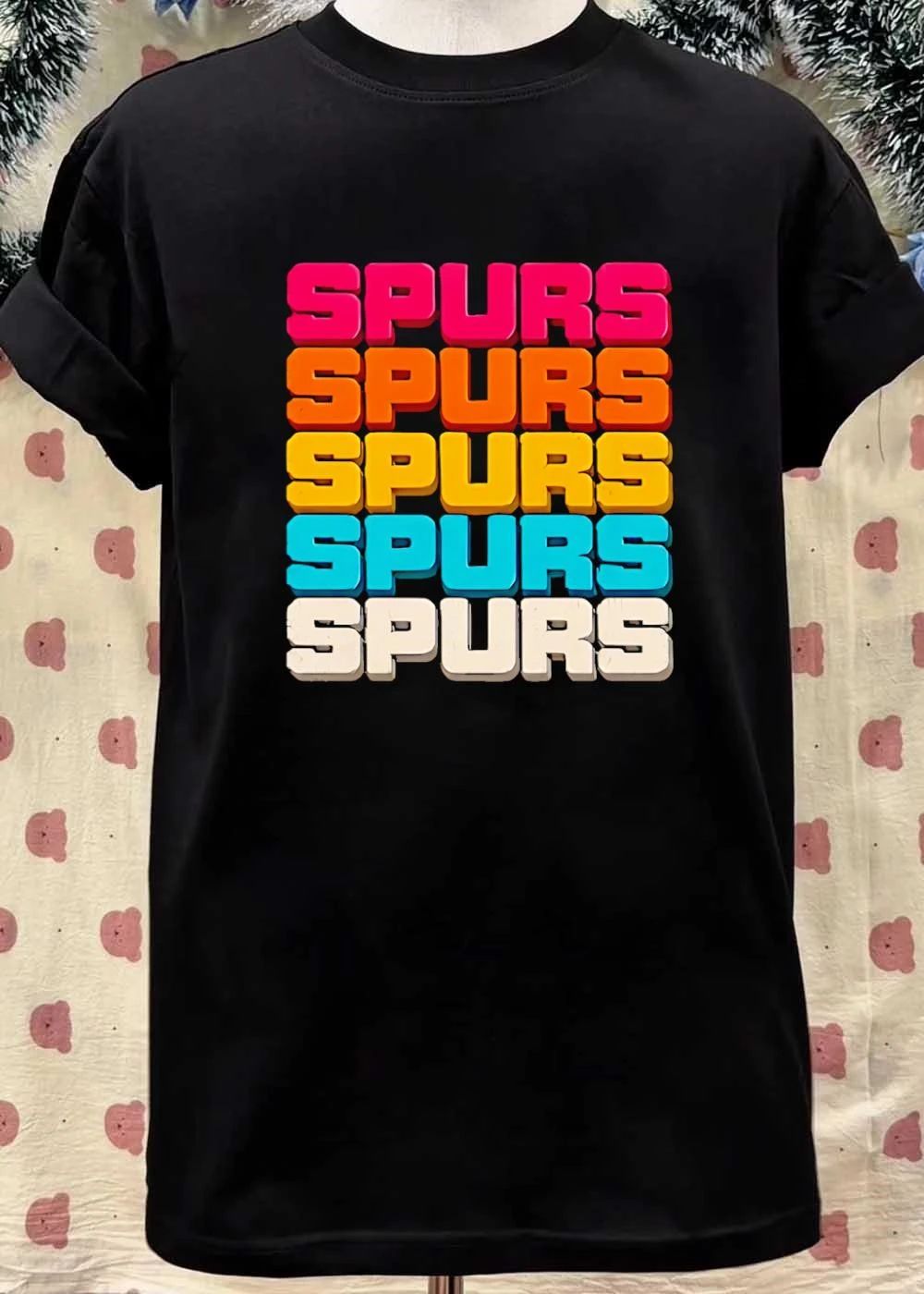 Retro Multi Color Spurs Word T-Shirt