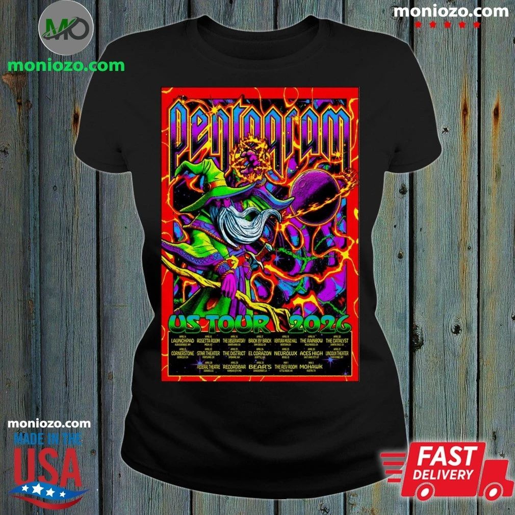 Original Pentagram US Tour 2026 Poster T-Shirt