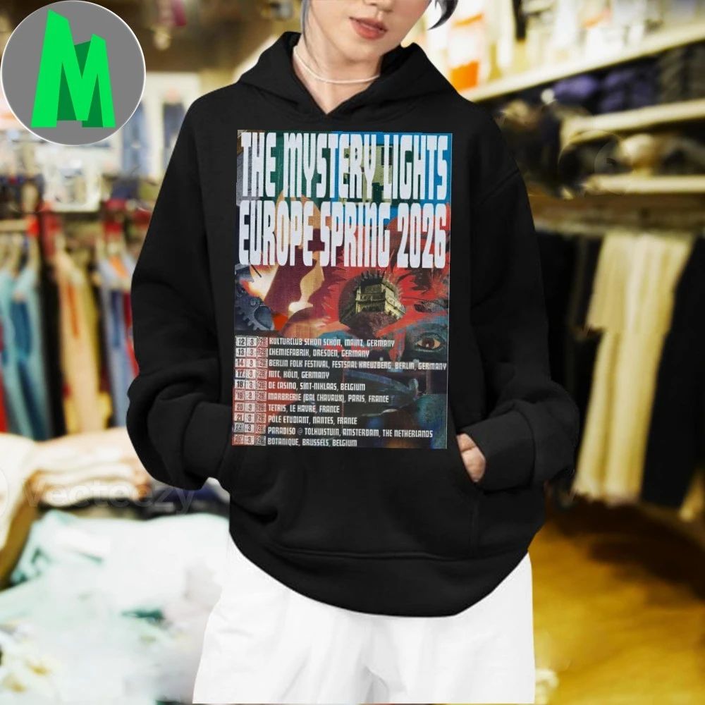 The Mystery Lights Tour Europe Spring 2026 Poster Shirt
