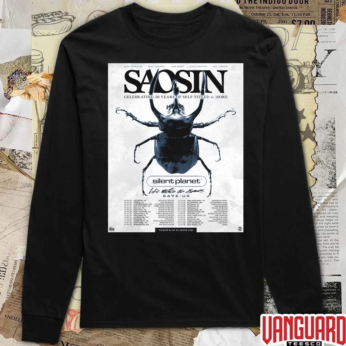 Saosin Celebrating 20 Years Of Self-Titled And More Silent Planet Poster t-shirt