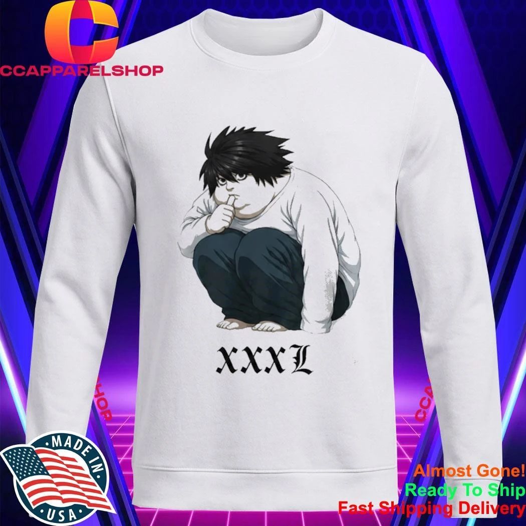L Lawliet XXXL Death Note Anime Manga Ryuzaki Shirt