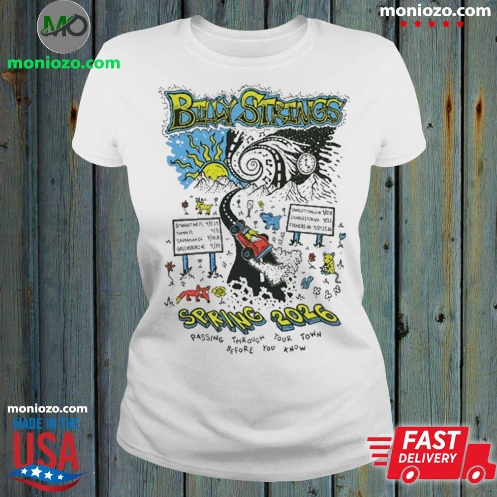 Original Billy Strings Spring Tour 2026 Highway Hypnosis with Dates Shirt – Perfect Gift for Men & Women