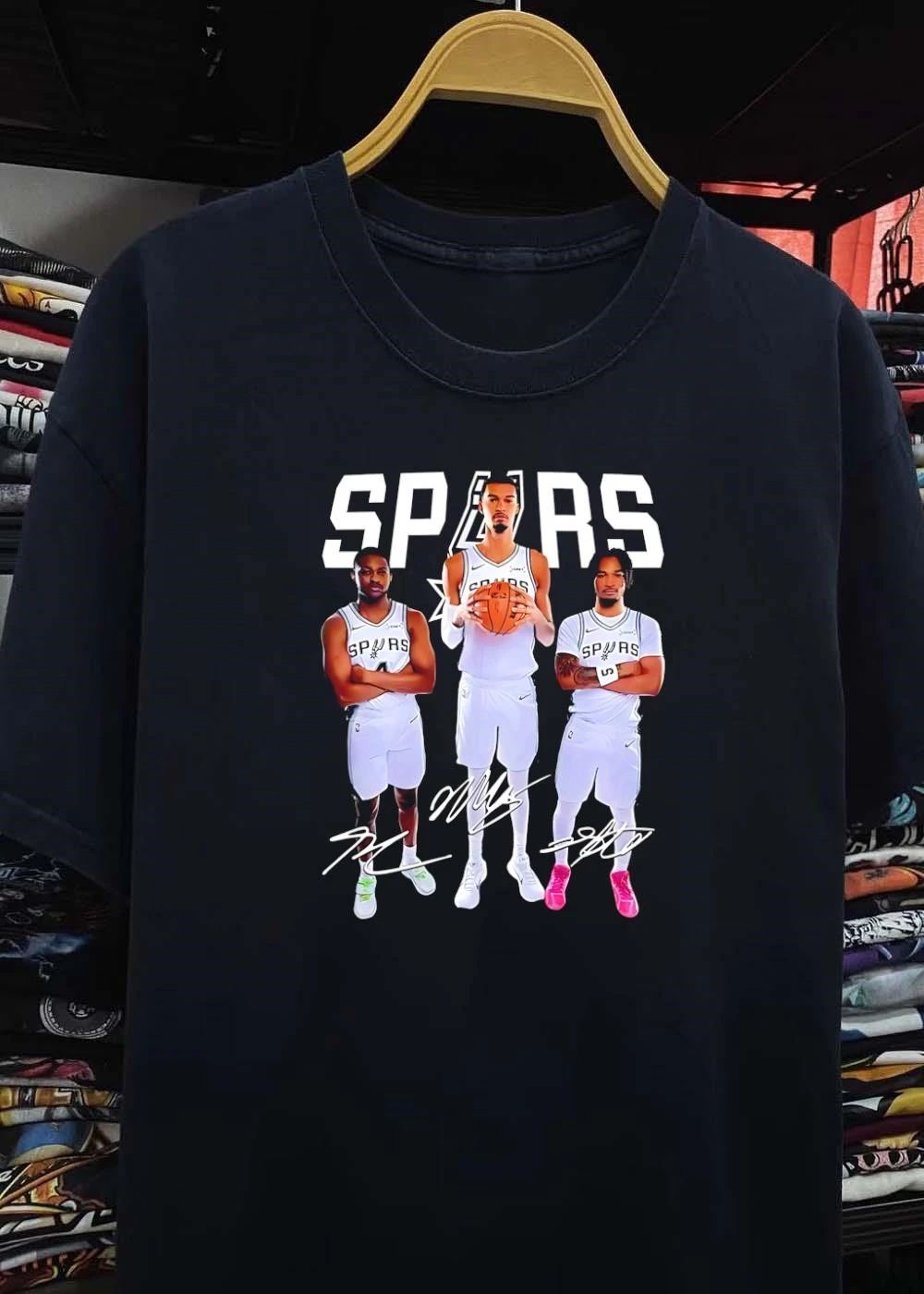 San Antonio Spurs Victor Wembanyama Devin Vassell Jeremy Sochan Players Signatures shirt