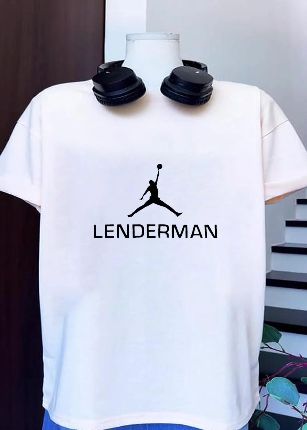 Lenderman Jumpman Silhouette Apparel Black Logo T-Shirt