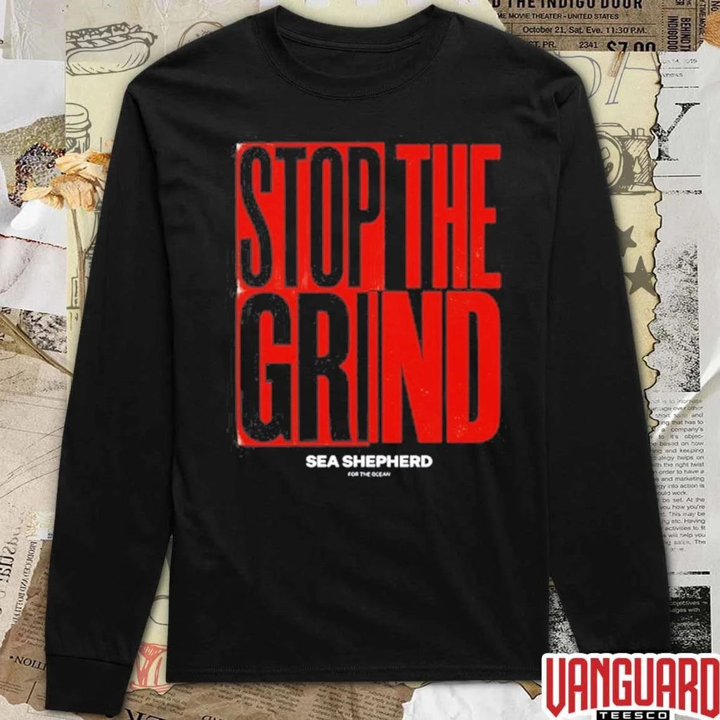 Sea Shepherd Stop the Grind For The Ocean t-shirt