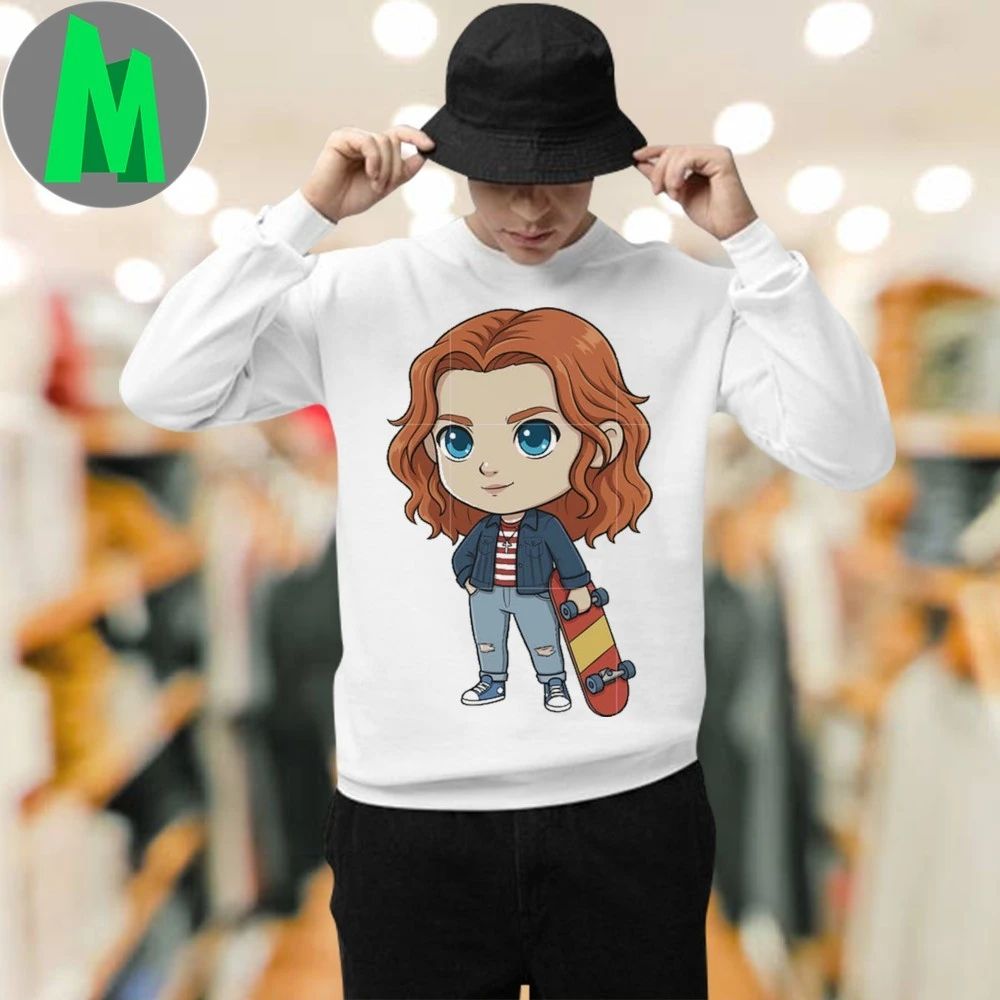 Max with skateboard chibi shirt