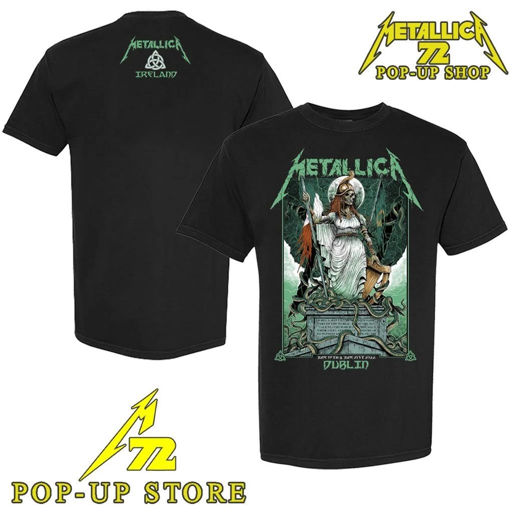 Metallica M72 Dublin June 19th 21st 2026 Art By Gary Ronaldson Bite Radius Designs Pop-Up Shop T-Shirt