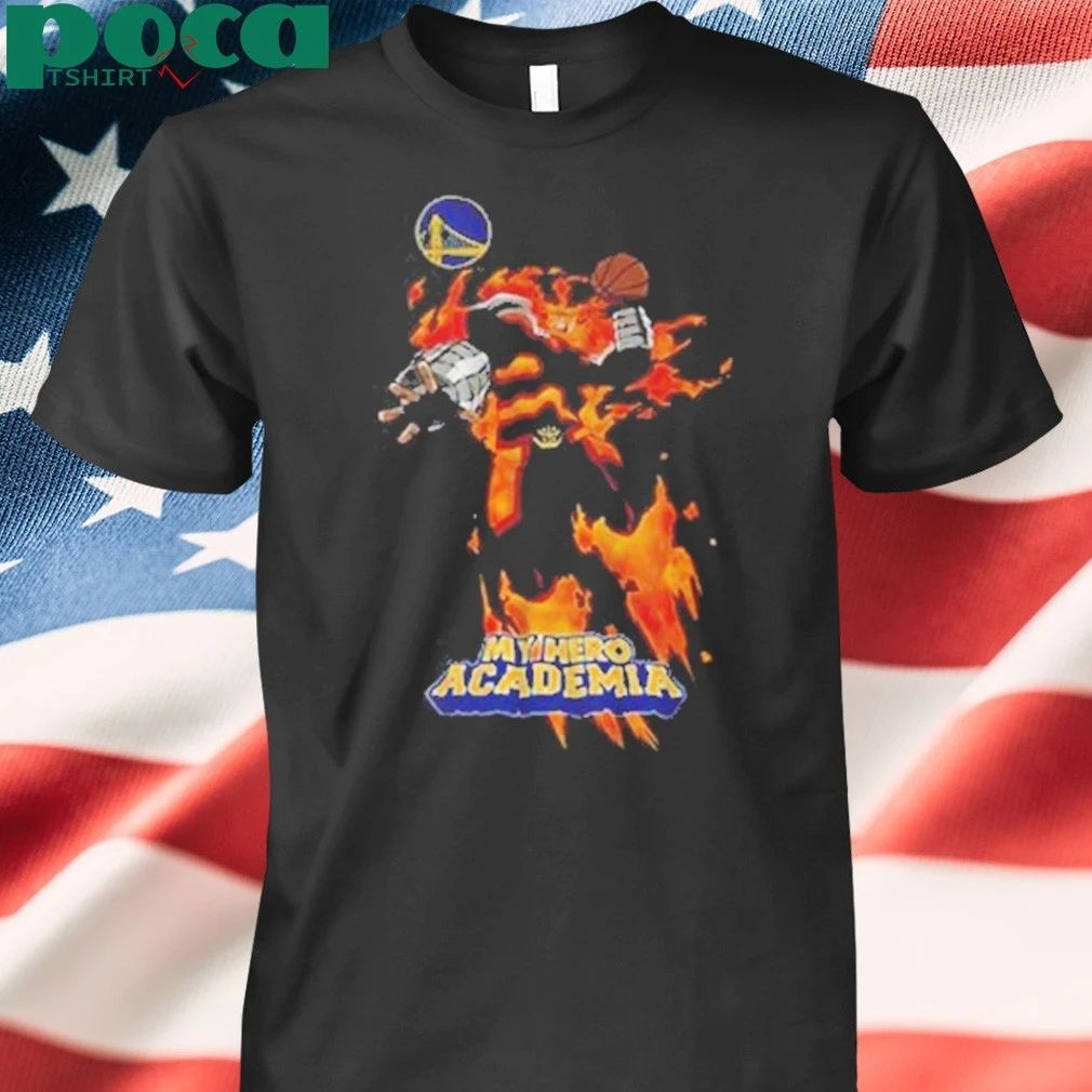Hyperfly x NBA x My Hero Academia Endeavor Golden State Warriors shirt