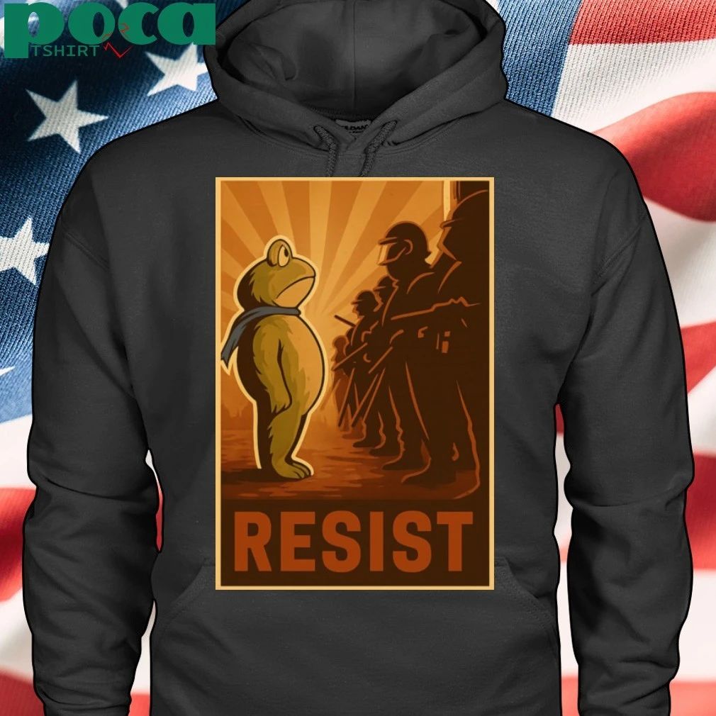 Portland Frog Against Resist 2025 Poster T-shirt
